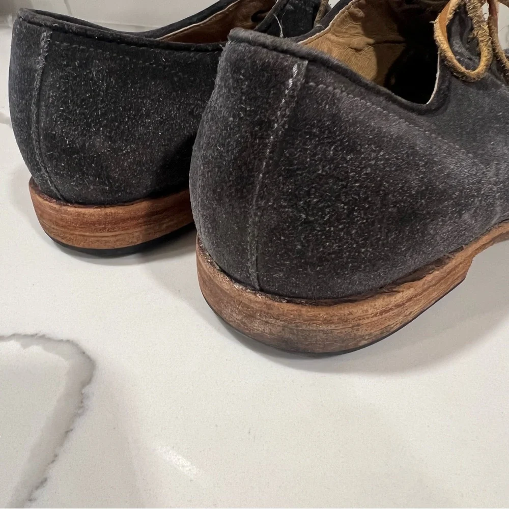 Frye Men's Gray Suede oxford Lace-Up Shoes‎ size 10 D casual dress shoes